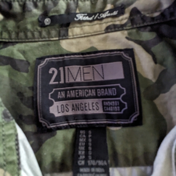 21 Men vest shirt camo print women's size small - Picture 4 of 6